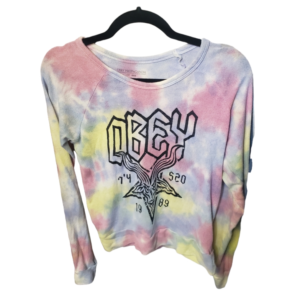 Obey Small Long Sleeve Top